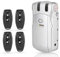 Remote Control Electronic Door Lock, Anti-Theft Door Lock with 4 Remote Control, Invisible Keyless Entry Remote Control Electronic Lock Home Security Deadbolt