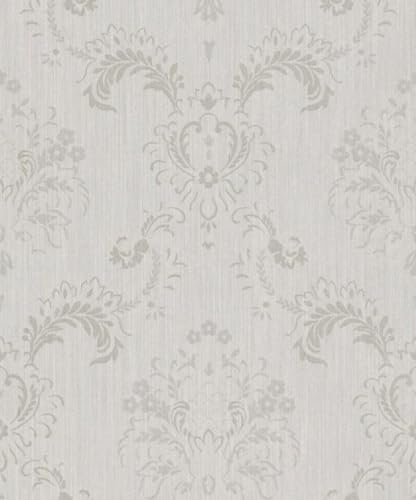 Casa Padrino Barock Textiltapete Grau 10,05 x 0,53 m - Hochwertige Wohnzimmer Tapete im Barockstil