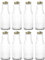 Flaschenbauer - 8 x Bavaria Glasflasche 1 Liter mit Twist-Off Deckel Gold TO53 – Glasflaschen 1l ideal für Saftflaschen 1l, Smoothie Flaschen, Milchflaschen 1l, Einmachgläser 1l