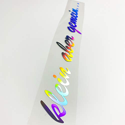Hologramm Autoaufkleber klein, Aber gemein 55cm oilslick Sticker 3D Effekt Regenbogenfarben Dekor Tuning Label Heckscheibenaufkleber süß niedlich frech cool
