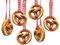 SIKORA BS693 Mini Brezel Ornamente Christbaumschmuck Weihnachtsbaum Anhänger 6er Set