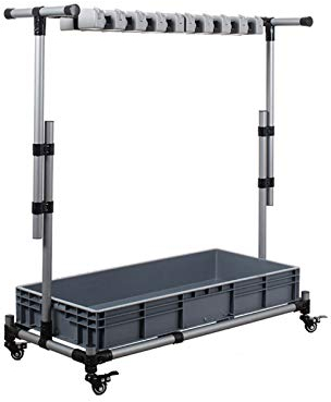 QSJY Colgador de Escobas y Fregonas Remolques móviles, escobas y remolques, remolques húmedos, vehículos de Limpieza Colgantes, Jardines/armarios/escuelas/hoteles, etc.