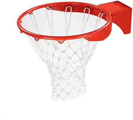 RomiSport Basketballkorb Basketball Basketballring mit Ring und Netz Qualität-und Sicherheitsgeprüft Ø45 Indoor und Outdoor Orange