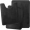 ETOPARS 3er-Set Plüsch Memory Foam Badteppich Set Weiche absorbierende Badezimmermatte rutschfeste Matte, Toilettendeckelabdeckung, U-förmiger Konturenteppich (Noir)
