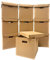 Pack of 10 Strong Cardboard Cube Storage Boxes with Lid and Handles