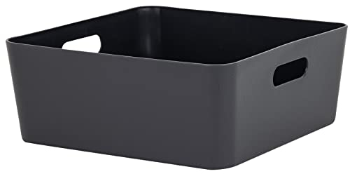 1x Ordnungsbox - 12 cm hoch - anthrazit - 30x 30 cm - Ordnungskorb - Regalorganizer Wandregal Ordnungsboxen