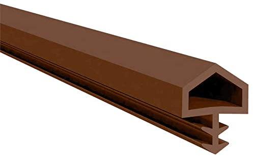 Premium Türdichtung für Zimmertüren, Zimmertürdichtung Gummidichtung für Türen Fenster | 5 Meter | TPE Gummi | 12mm Falzbreite | 4mm Nutbreite| 6mm Nuttiefe | Türgummi Zargendichtung (Braun)
