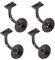 Hammer and Tongs - Wrought Iron Handrail Bracket - D75mm x H85mm - Black - Pack of 4