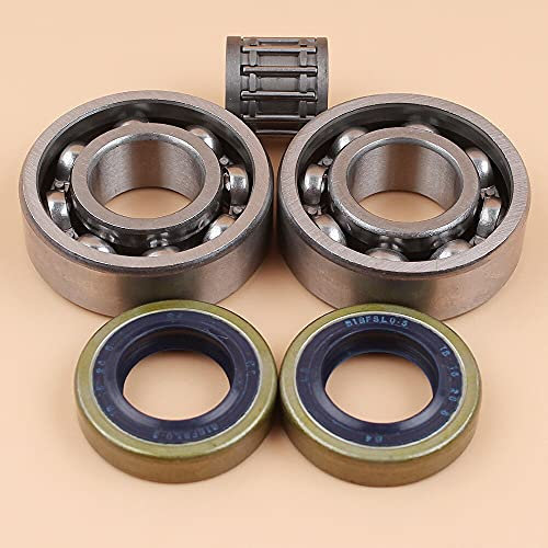 Luxuypon Cigüeñal cigüeñal bola cojinete de aguja Kit de sellos de aceite para motosierra HUSQVARNA 61 66 266 268 272 XP 272XP