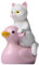 Pink Duck Cat K Itten Micro Landschaftsgärtnerei Landschaftsbaupuppe Kreative Ornamente Stifthalter Schreibtisch Marmor (A, One Size)