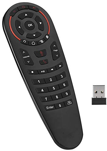 Air Mouse Fernbedienung, 33 Tasten, 2,4 G, Drahtlose USB Sprachfernbedienung mit Empfänger für Android Computer TV Box Projektoren, Universelle Air Fly Maus mit Spracheingabe, IR Lernen