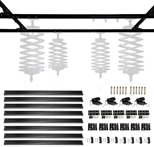 2,8 x 2,8 m Pantographie Deckenleiste Schienensystem Wandhalterung Deckenständer Halterung für Pantografie Riemenscheibe für Fotostudio Foto-Video-Beleuchtung Softbox Spotlight, ohne Pantograohie