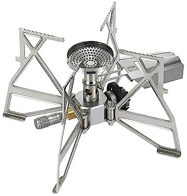 CAMPINGMOON Butane Camping Stove Portable Regulator Single Burner w/Storage Bag XD-3 (Silver w/o igniter)