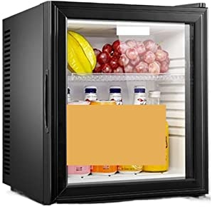 DieffematicBX Mini Frigo Chambres d'hôtel réfrigérateur silencieux bureau maison chambre à coucher Mini barre de glace réfrigérateur transparent