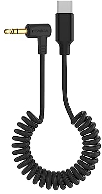 COMICA CVM-D-UC Audio Output Cable for Microphones with 3.5mm TRS to USB-C Audio Cable with ADC Chip