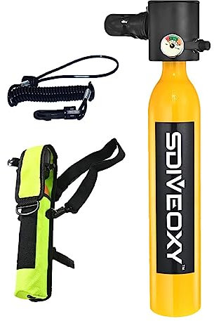 cypreason Scuba Diving Tank Equipment - Respirador para Buceo, con Bolsa Almacenamiento, 0,5 l, Bomba Mano diseño Recargable