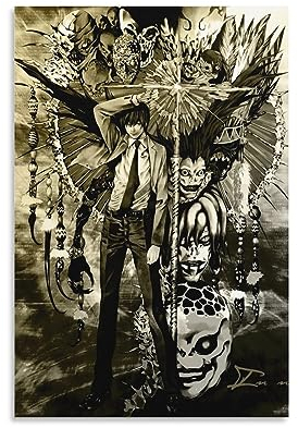 Death Note Anime-Poster (2) Poster, Kunstdruck, Wandbild, Malposter zum Aufhängen, Familiendekoration, 30 x 45 cm