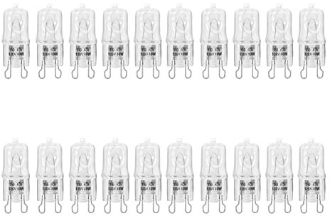 FUWIND Lampe ¨¤ Ampoule Halog¨¨Ne Durable R¨¦Sistante Aux Hautes Temp¨¦Ratures pour Four G9 pour Ventilateurs de Fours de R¨¦Frig¨¦Rateurs 40W 500¡æ Ampoule ¨¤ Broches 120V