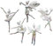 Sharplace 5 Stück Ballerina-Mädchen-Ornament, Engel-Anhänger, Weihnachtsbaumschmuck, Weihnachtsbaum-Hängeanhänger für Bücherregal, Tür, Fenster