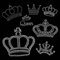 FINGERINSPIRE 7 Sheets Crown Iron on Appliques Hotfix Queen Glass Rhinestone Applique Silver Crown Rhinestone Transfers Crown Princess Cloth Applique Bling Crystal Patches for Clothes