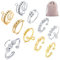 AFEION 10 Stück nxiety Ring Anti Stress Ring, Fidget Ring Verstellbar Frauen Ringe Damen, Angst Ring mit Perlen Calm Ring Spinning Ring Angstring für Herren Damen Geschenke