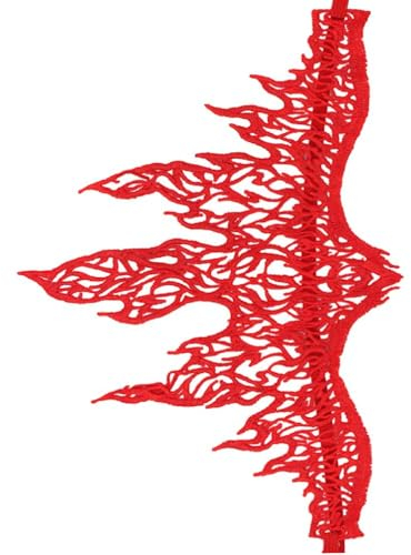 Yisawroy Barockes Spitzen-Flammen-Stirnband – Uni Erwachsene Festival & Party Kopfbedeckung – 1 Stück – Rot – 5,1 cm – Damen Stirnband