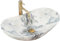 GTM Design Aufsatzwaschbecken Modern Waschbecken ohne Hahnloch - Elegant Aufsatzwaschbecken Oval für Badezimmer und Gäste WC - nur Bad Waschbecken - Modell 6