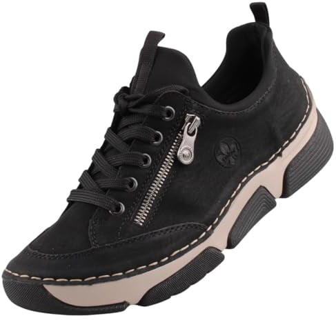 Rieker Excursion Womens Trainers 4 UK Black/Black