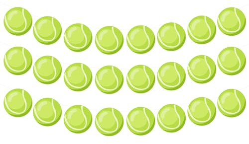 Sursurprise Tennis-Party-Dekorationen, 3 Tennis-Banner für Geburtstag, Babyparty, Abschlussfeier, Sport-Motto-Partyzubehör