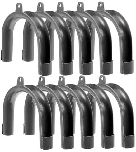CAXUSD 10 Stücke Waschmaschinen Ablaufschlauchhalter U Bügel Ablaufschlauchführung Montage für Waschmaschinen und Geschirrspüler