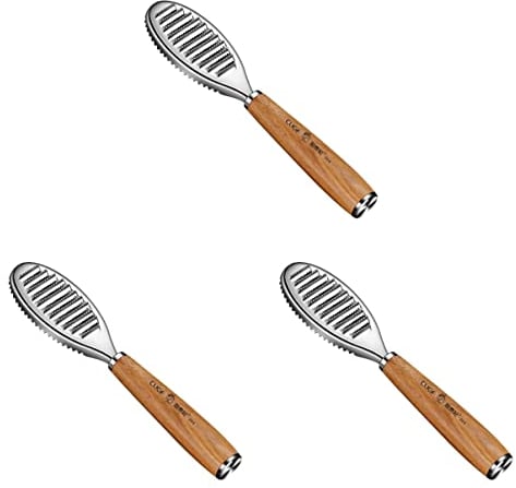3pcs Brush Bubba Slicer Removal Knife Removing for Home Fish Blade Kit Seafood Remover Faster Meat Tool Easier Fillets Accessories Skinning Deveiner Descaler with Scaler(Assorted Color,21.5X4.4CM)