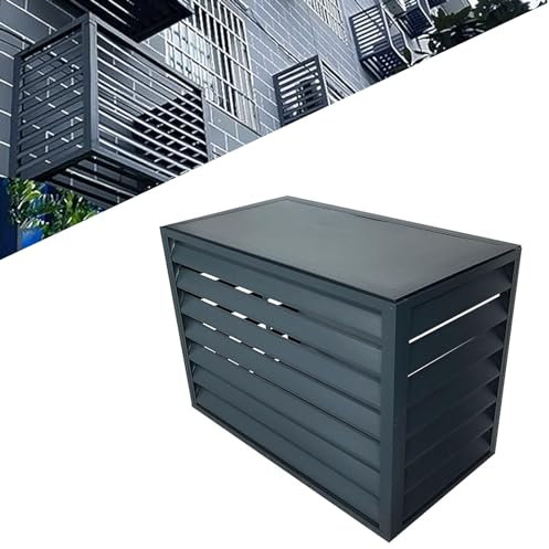Gguwug Cache Climatiseur Exterieur Cache Clim Aluminium Caché Résistant Aux Intempéries Écran Décoratif Barrière D'intimité Convient Pour L'intérieur Et L'extérieur cache clim cloture aluminium