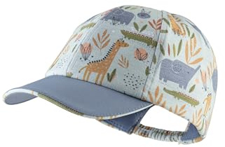 Sterntaler Basecap Safari - Jungen Baseball Cap aus Flammgarn Jersey mit Allover Druck - Sommer Cappy elastisch mit Gummizug - Sportive Baby und Kinder Schirmkappe, UV-Schutz 50+, eisgrün, Größe 51