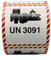 Giese-GEF 1.000 Gefahrgutaufkleber Lithium Metall Batterien UN 3091-100 x 100 mm - Etiketten auf Rolle - Papier selbstklebend - ADR