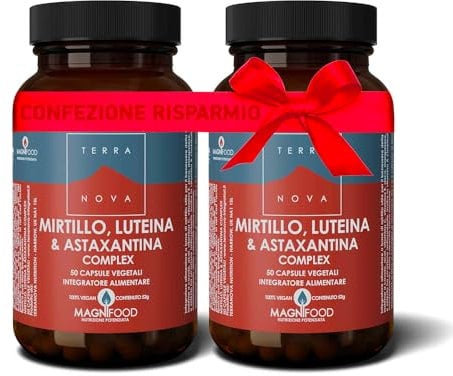 Mirtillo, Luteina e Astaxantina Complex Sinergia per gli occhi 2 PEZZI CONFEZIONE RISPARMIO