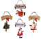 NITNOEI 4 pezzi decorazioni per albero di Natale vintage in ferro appese,angelo appeso, vecchio appeso, set di decorazioni natalizie, regali di Natale, decorazioni per finestre