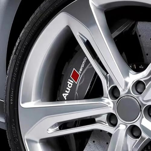 Generico Adesivo per pinza freno Sport adatto per S-line A4 A5 A6 Sticker RS S4 S6 RS6 Auto Adesivo Tuning Racing JDM Autoadesivo resistente al calore bianco