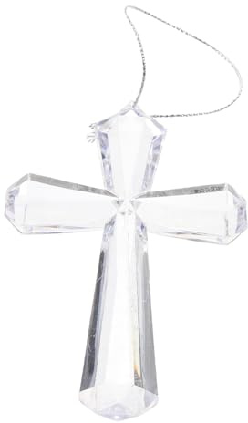 BUGUUYO Transparentes Kleines Kreuz Weihnachtsanhänger Aus Stabilem Einzigartiger Christbaumschmuck Für Wohnung Büro Und Kirche Stilvolle Weihnachtsbaum Deko Und Tischdekoration