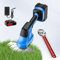 Akku-Heckenschere, 2-in-1 Garten Grasschere 5200RPM Elektrische Heckenschere Akku-Rasentrimmer mit 2000mAh Akku und 2 austauschbaren Klingen für Gartenarbeit