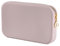 Trousse de Maquillage en Silicone,Rangement Maquillage avec Fermeture Eclair Grande Capacité Etui Pinceaux Trousse de Toilette pour Femme Beige 20 x 12 x 3 cm