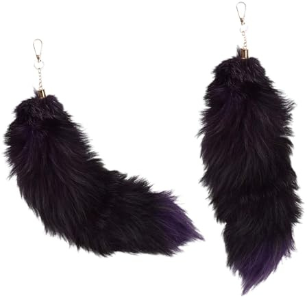 tintoke Fuchsschwanz,fox tail,Fuchsschwanz Anhänger etwa 40cm Fell Schwanz Keychain fox tail keychain Auto Schlüsselketten Anhänger Weich Flaumig Dicht Dekoration