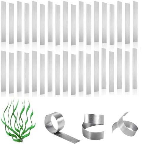 32 PCS Aquarium Plant Weights, Bendable Aquarium Plant Holder Metal Aquatic Plant Anchor Plant Weights for Fish Tank Reinforced Weights for Live Plants