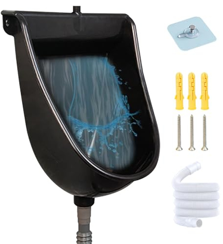 NOYGRNH Waterless Urinal for Men, Plastic Splashproof Urinals with 59 Hose Wall Mount Urine Diverter and Outdoor Urinals for Men's Garage, Shed, Backyard