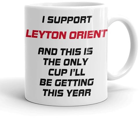 VIROSA Funny Football Mug – “Only Cup I’ll Be Getting This Year” – Gift for Leyton Fans, Dad, Friend or Colleague – 11oz Ceramic Coffee Cup – Funny Xmas, Birthday, Father’s Day Present