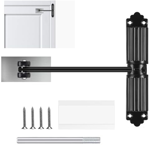 Dajidafu Automatischer Türschließer, Türschließer Gartentor 170 * 32mm Einstellbare Schließkraft Türschließer Gartentorschließer mit 4 Schrauben und Einstellstangen Door Closer für Meisten Türen