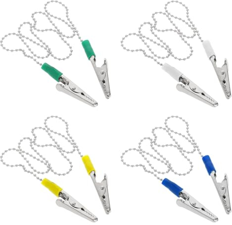 Bunte Lätzchenhalter, Serviettenkette, Lätzchen, Serviettenclip, Halsketten mit Metall-Clips für Zahnklinik, Zahnarzt-Lätzchen, Halteclip, Zahnarzt-Bibs-Clips für Gesichtsbedeckung, Kinder, Erwachsene