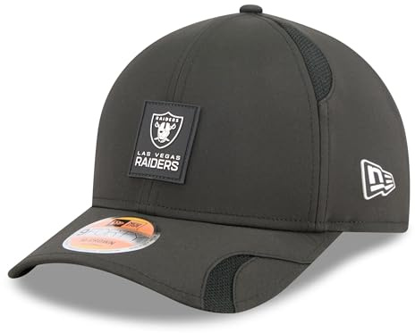 New Era Men's Black Las Vegas Raiders 2025 Sideline M-Crown 9FORTY Adjustable Hat
