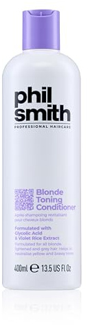Phil Smith Professional Blonde Toning Conditioner, Purple, 400ml