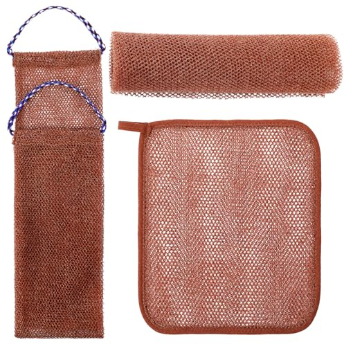 LOORGVEL Exfoliating Body Scrub aus Nylon mit Afrikanischem Netz für Dusche und Bad Effektives Peeling für Rücken Füße Gesicht Langlebiges Waschhandtuch für Gründliche Körperpflege