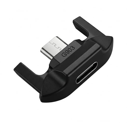 USB-C Adapter Compatible with Logitech G903 Wireless Gaming Mouse, Micro-USB to Type-C Mouse Charger Converter, Precision-Moulded Fit, Supports Charging & Data Sync